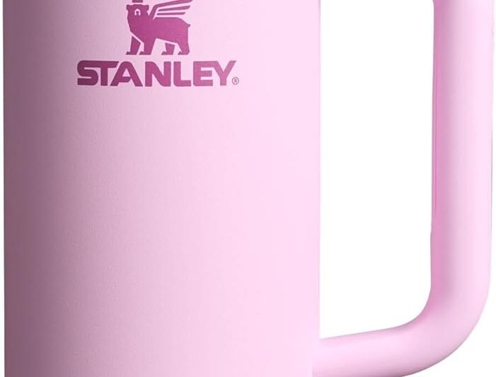 Stanley Quencher H2.0 Tumbler with Handle and Straw 30 oz | Flowstate 3-Position Lid | Cup Holder Compatible for Travel | Insulated Stainless Steel Cup | BPA-Free | Cherry Blossom
