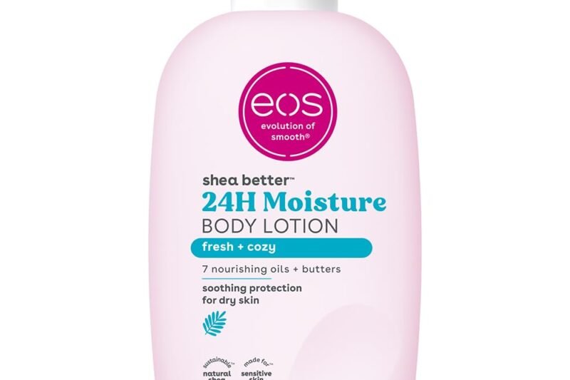 eos Shea Better Body Lotion, Fresh & Cozy, 24-Hour Moisture Skin Care, Lightweight & Non-Greasy, Natural Shea, Vegan, 16 fl oz