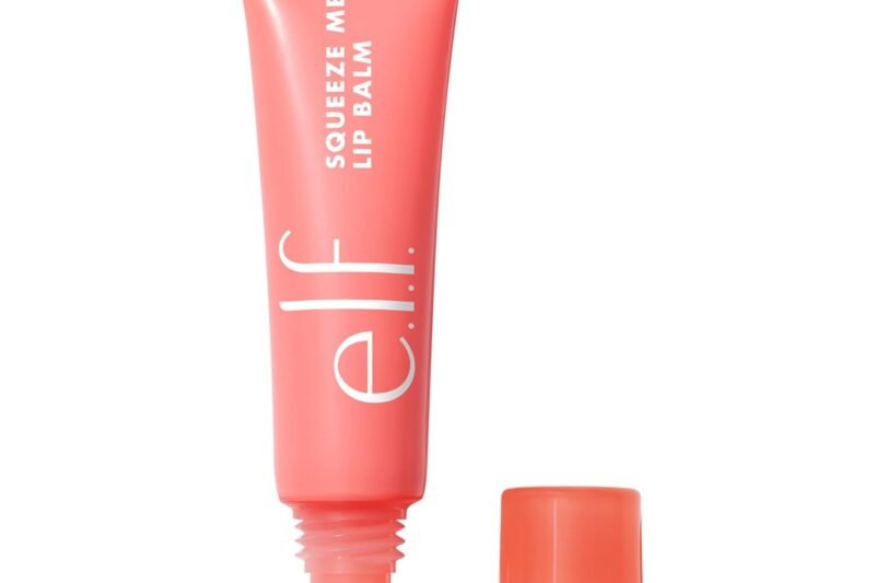 e.l.f. Squeeze Me Lip Balm, Moisturizing Lip Balm For A Sheer Tint Of Color, Infused With Hyaluronic Acid, Vegan & Cruelty-free, Strawberry