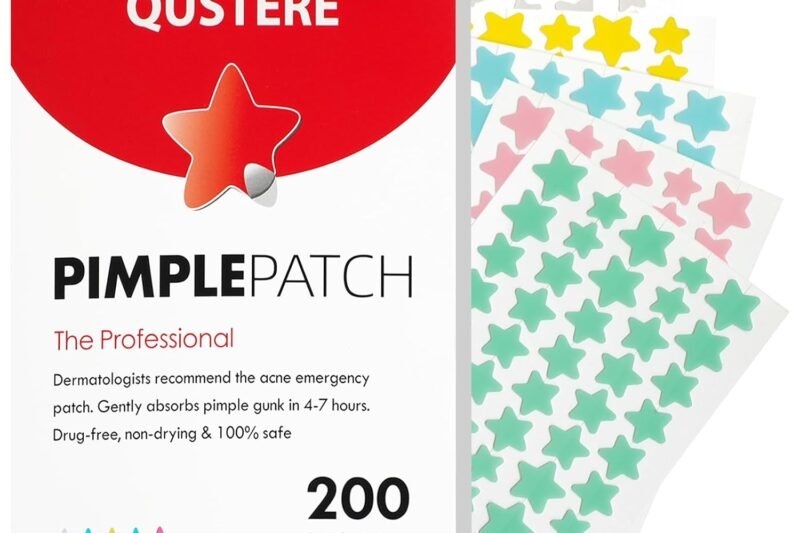Pimple Patches for Face, Hydrocolloid Acne Patches, Cute Star Zit Covers, Colorful Spot Stickers with Tea Tree, Salicylic Acid & Cica Oil| 3 Sizes (10mm, 12mm & 14mm) |200 Count