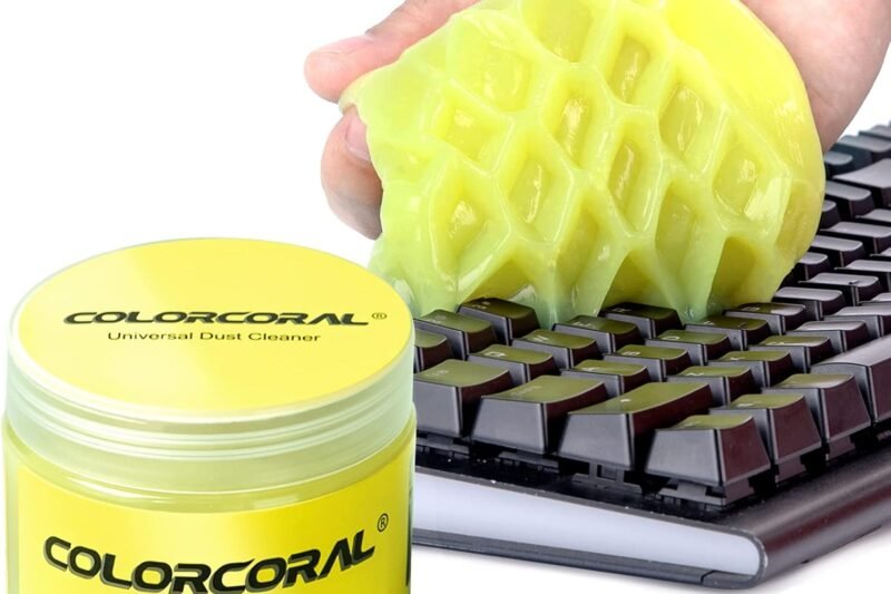 COLORCORAL Cleaning Gel Universal Dust Cleaner for PC Keyboard Car Detailing Office Electronics Laptop Dusting Kit Computer Dust Remover, Computer Gaming Car Accessories, Gift for Men Women 160g