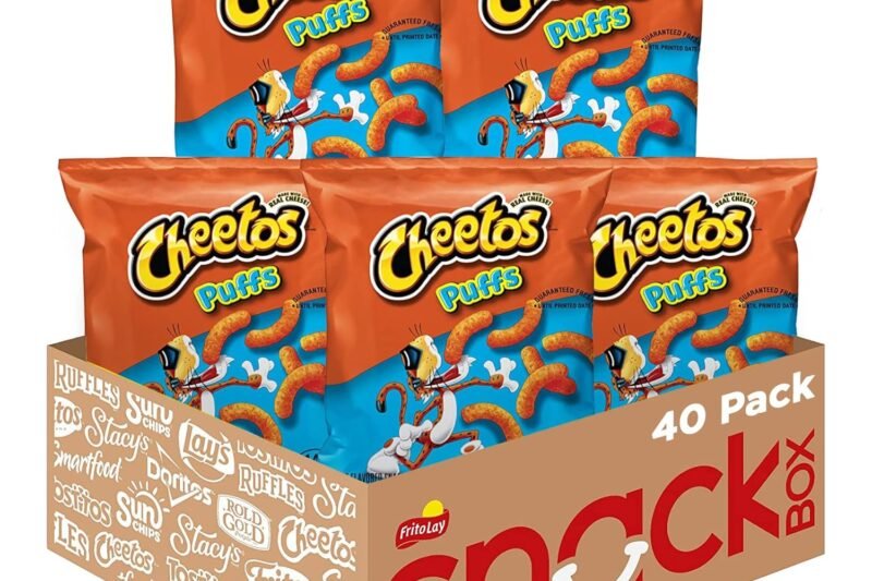 Cheetos Cheese Flavored Snacks, Puffs, 0.875 Ounce (Pack of 40)