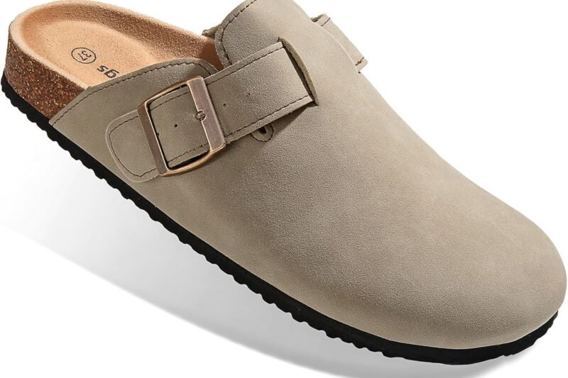 BULLIANT Comfort Clogs Slippers Sandals Nurse Work Shoes Unisex for Men Women with Cushioned Cork-Footbed