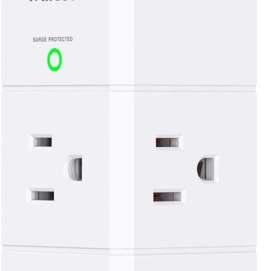 Outlet Extender with Rotating Plug, Mifaso Surge Protector 6 AC Multi Plug Wall Outlets and 3 USB Ports, 1800 Joules, 3-Sided Swivel Power Strip Spaced Splitter for Home, Travel, Dorm Room Essentials
