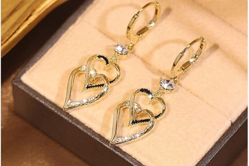 925 Sterling Silver Drop Earrings for Women Trendy Gold Hypoallergenic Dangle Earrings Wedding Earrings Jewelry for Brides