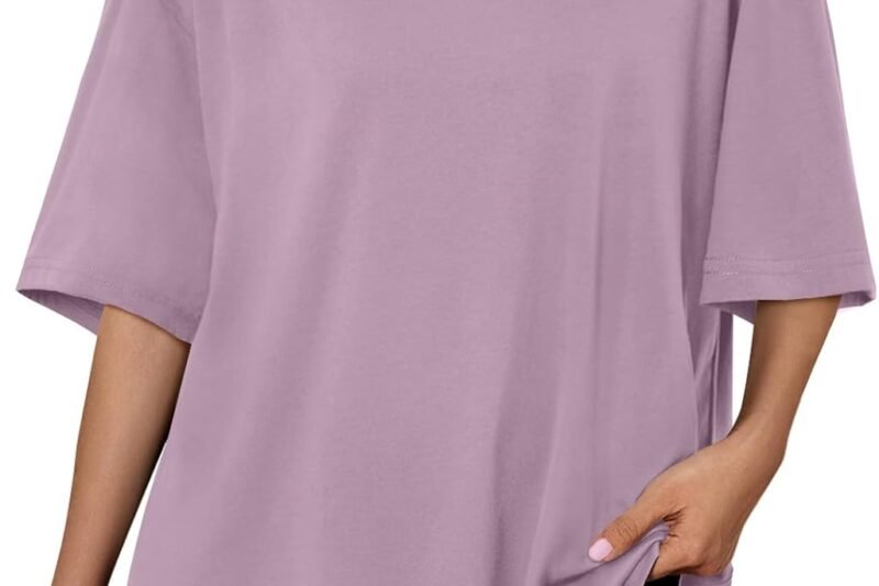 Trendy Queen Womens Oversized Summer T Shirts Fashion Workout Plus Size Tops Short Sleeve Beach Vacation Gym Clothes 2025