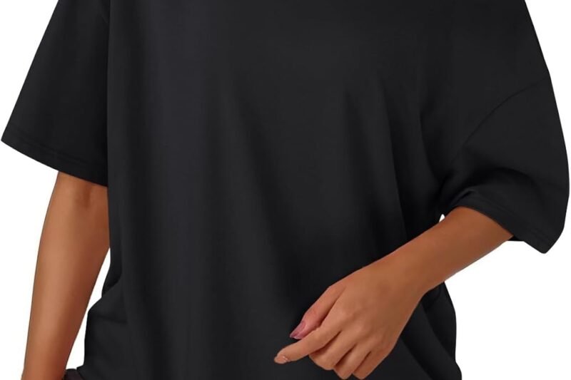 Trendy Queen Womens Off The Shoulder Tops Oversized T-Shirts Short Sleeve Tees Summer 2025 Casual Spring Fashion Clothes