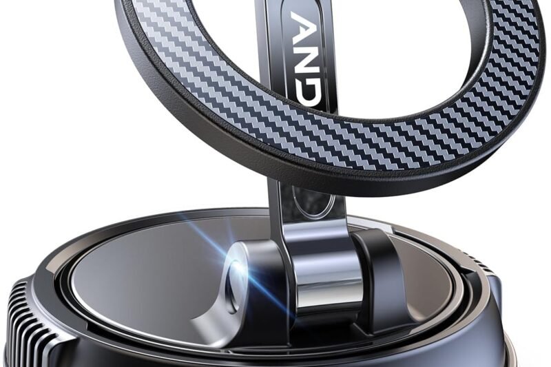 Car Phone Holder for Magsafe [78+LBS Strongest Suction & 2400gf Magnetic] 360° Adjustable Car Phone Mount, Phone Holders for Your Car for iPhone 17 Pro Max 16 15 14 13 12 Air Plus (Carbon Fiber)