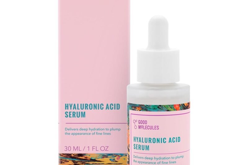Good Molecules Hyaluronic Acid Serum – 1% Hyaluronic Acid Non-greasy Ultra Hydrating Serum, Facial Moisturizer for Plumper Skin, Skin Care for Face