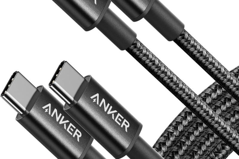 Anker USB C to USB C Cable, Type-C 60W Fast Charging Cable (6FT, 2Pack) for iPhone 16 Series, iPad mini 6 and More (Black)