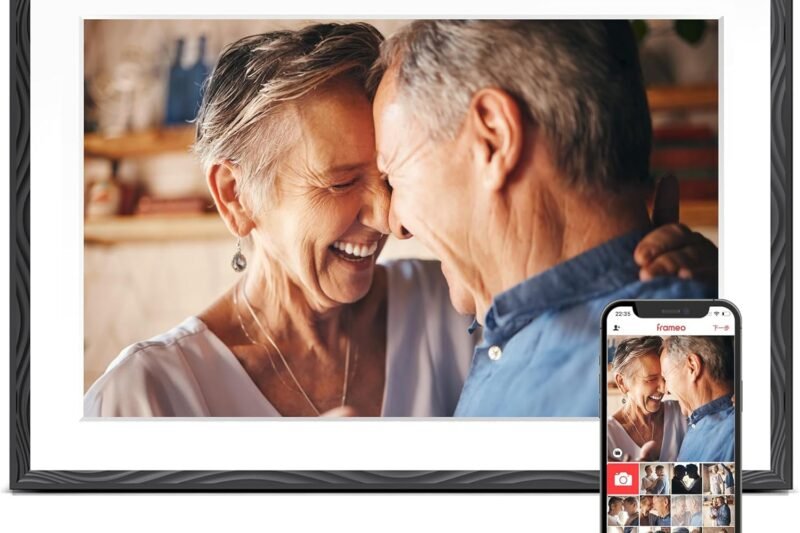 Digital Picture Frame, 10.1” Frameo Digital Frame Wifi, 32GB Memory, 1280*800 HD Touch Screen Digital Photo Frame, Wall Mountable, Auto-Rotate, Share Instantly, Wedding, Birthday Gifts for Women, Mom