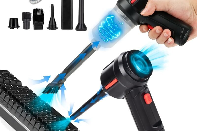 Air Duster – Computer Vacuum Cleaner – for Keyboard Cleaning- Cordless Canned Air- Powerful – Energy-Efficient(Air-01)