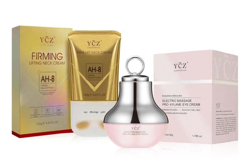 Ycz Neck-Eye Care Tightening & Revitalizing Set -Smooth of Fine Lines, Eye & Neck Treatment, Skin Moisturizer, Deep Moisturizing Skincare