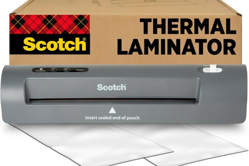 Scotch TL901X Thermal Laminator, 1 Laminating Machine, Gray, Laminate School Assignments and Documents, for Dorm Room or School Supplies, 9 in.