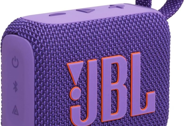 JBL Go 4 – Ultra-Portable, Waterproof and Dustproof Bluetooth Speaker, Big Pro Sound with Punchy bass, 7-Hour Built-in Battery, Made in Part with Recycled Materials (Purple)