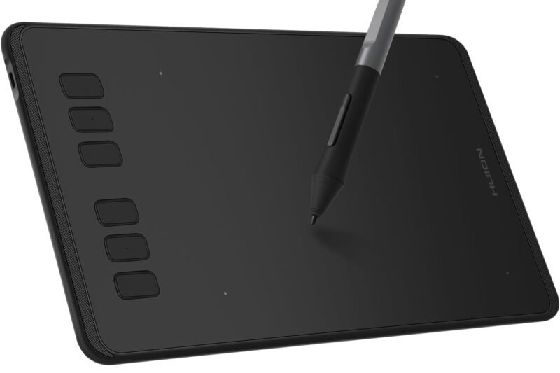 HUION Inspiroy H640P Drawing Tablet, 6×4 inch Digital Art with Battery-Free Stylus, 8192 Pen Pressure, 6 Hot Keys, Graphics Tablet for Drawing, Writing, Design, Teaching, Work with Mac, PC & Mobile