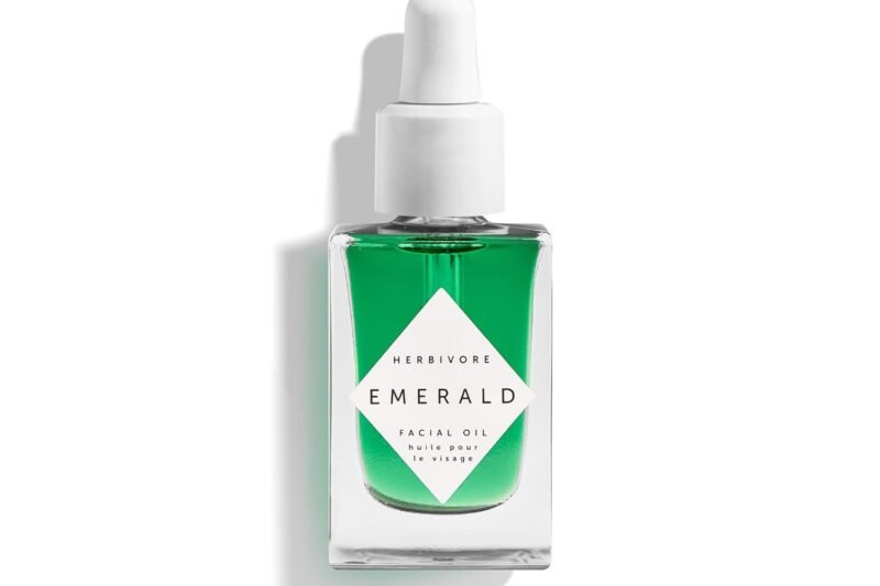 HERBIVORE Emerald Facial Oil | Hydrating, Glowing, Calming & Moisturizing Facial Oil with Ashwagandha & Squalane, Plant-based, Vegan, Non-Comedogenic