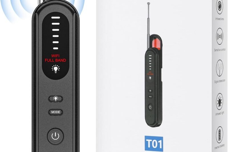 Hidden Camera Detector – 2025 Camera Detector, Hidden Device GPS Detector, Bug Detector, Camera Detector for Hotels, Travel, Office, 5 Levels Sensitivity (Black)