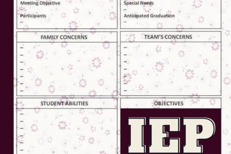 IEP Meeting Notes Notebook: An IEP Notes Sheet for the Special Education Teacher | Organizer for Your IEP Meeting | Special Education Planner for … Teachers and Parents | Checklist Notes |