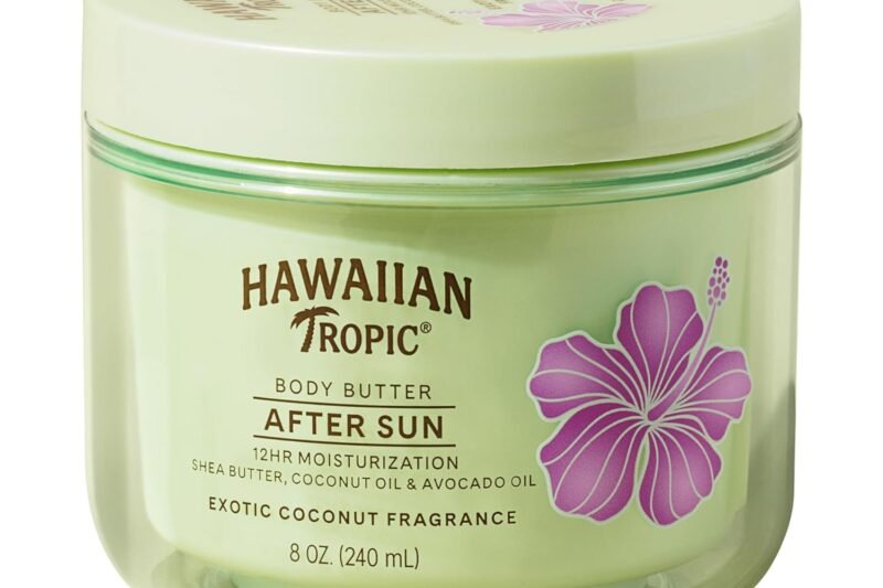 Hawaiian Tropic After Sun Body Butter with Coconut Oil, 8oz | Hawaiian Tropic After Sun Lotion, Beach Essentials, Summer Vacation Essentials, Tan Extender Lotion, Coconut Body Butter, 8oz