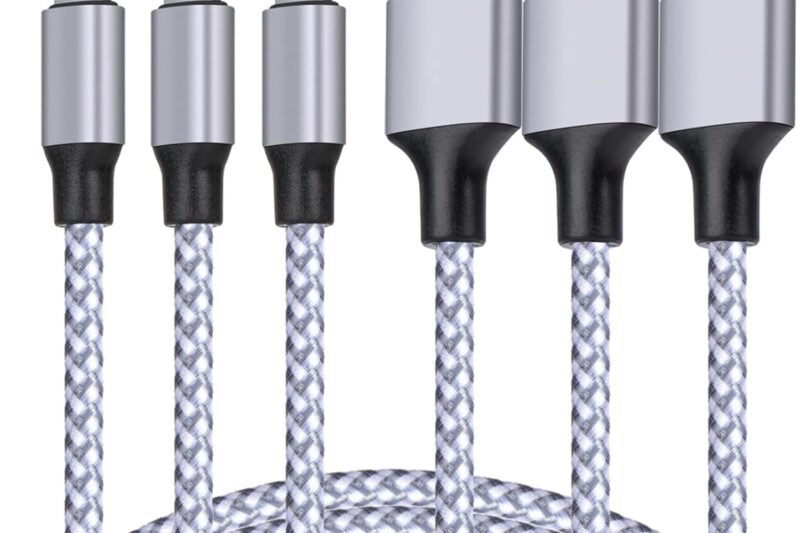 TAKAGI for iPhone Charger, [MFi Certified] Lightning Cable 3PACK 6FT Nylon Braided USB Charging Cable High Speed Transfer Cord Compatible with iPhone 14/13/12/11 Pro Max/XS MAX/XR/XS/X/8/iPad