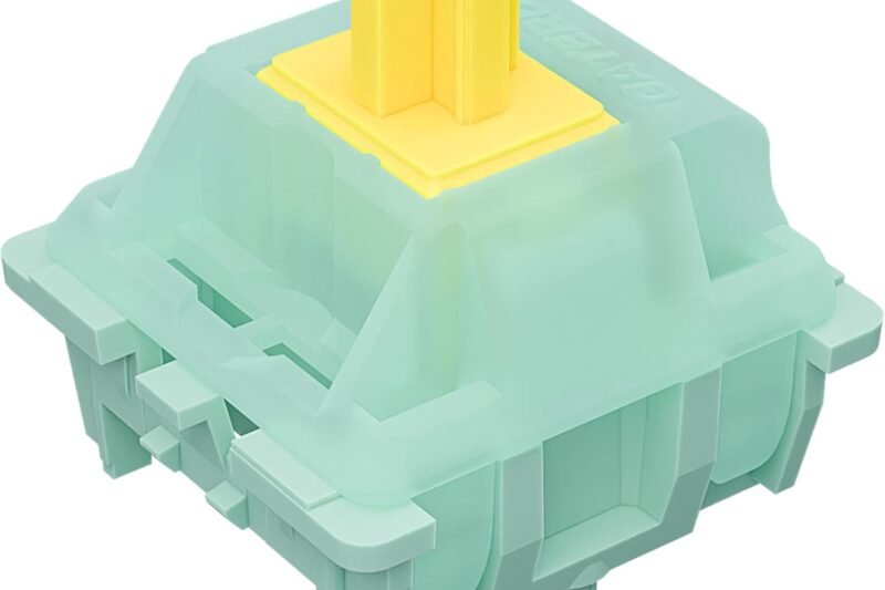 Gateron Goldenrod Yellow Pro Switches,5-Pin 55gf RGB LED Factory Pre-lubed Linear Switches for Mechanical Gaming Keyboard(10Pcs)