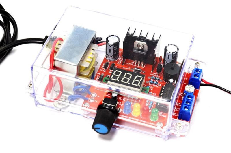 LM317 Adjustable Voltage Regulator Kit, PEMENOL AC-DC 110V to 1.25V-12V Electronic DIY Adjustable Signal Generator Output LED Display DC Power Supply Electronic Kit for School DIY Warm Air Blower