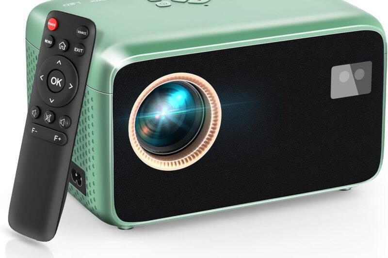 【Electric Focus】4K Projector with WiFi and Bluetooth, TMY Portable Projector with Zoom Function, Movie Projector for Phone/TV Stick/HDMI/USB/Laptop/DVD/PS5, Mini Projector for Bedroom or Outdoor