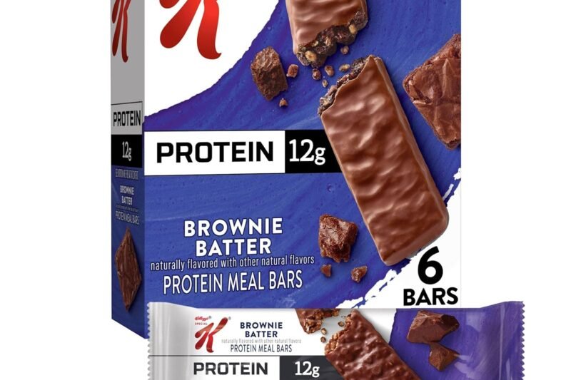Kellogg’s Special K Protein Bars, Meal Replacement, Protein Snacks, Brownie Batter, 9.5oz Box (6 Bars)