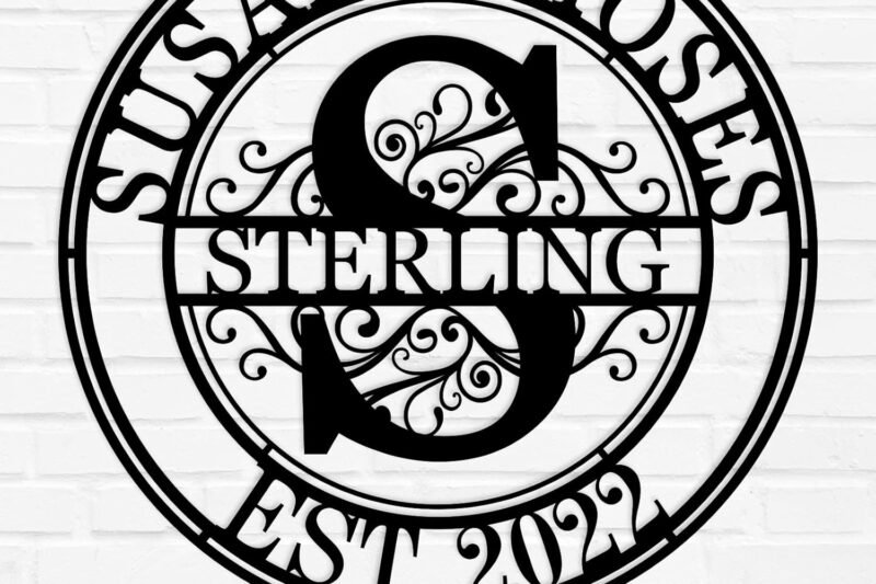 Personalized Metal Name Signs – Custom Last Name Signs for New Home, Wedding Gifts