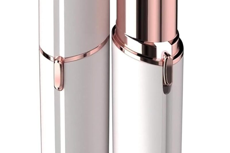 Facial Hair Remover for Women – as Seen on TV Painless Face Shaver – Electric Hair Removal Device for Face Lips Peach Fuzz with Light (White)