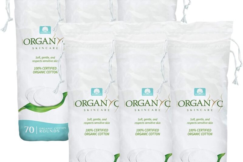 Organyc – 100% Certified Organic Cotton Rounds – Biodegradable Cotton, Chemical Free, for Sensitive Skin (420 Count) – Daily Cosmetics. Beauty and Personal Care